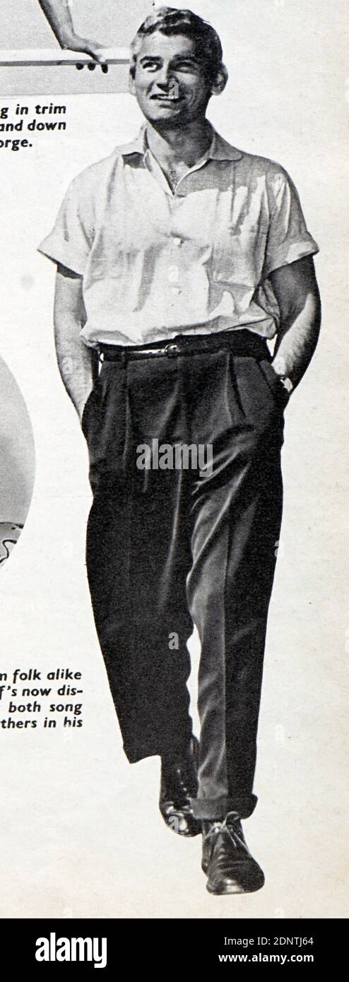 Fotografía de Jeff Chandler (1918-1961) un actor, productor de cine y cantante estadounidense. Foto de stock