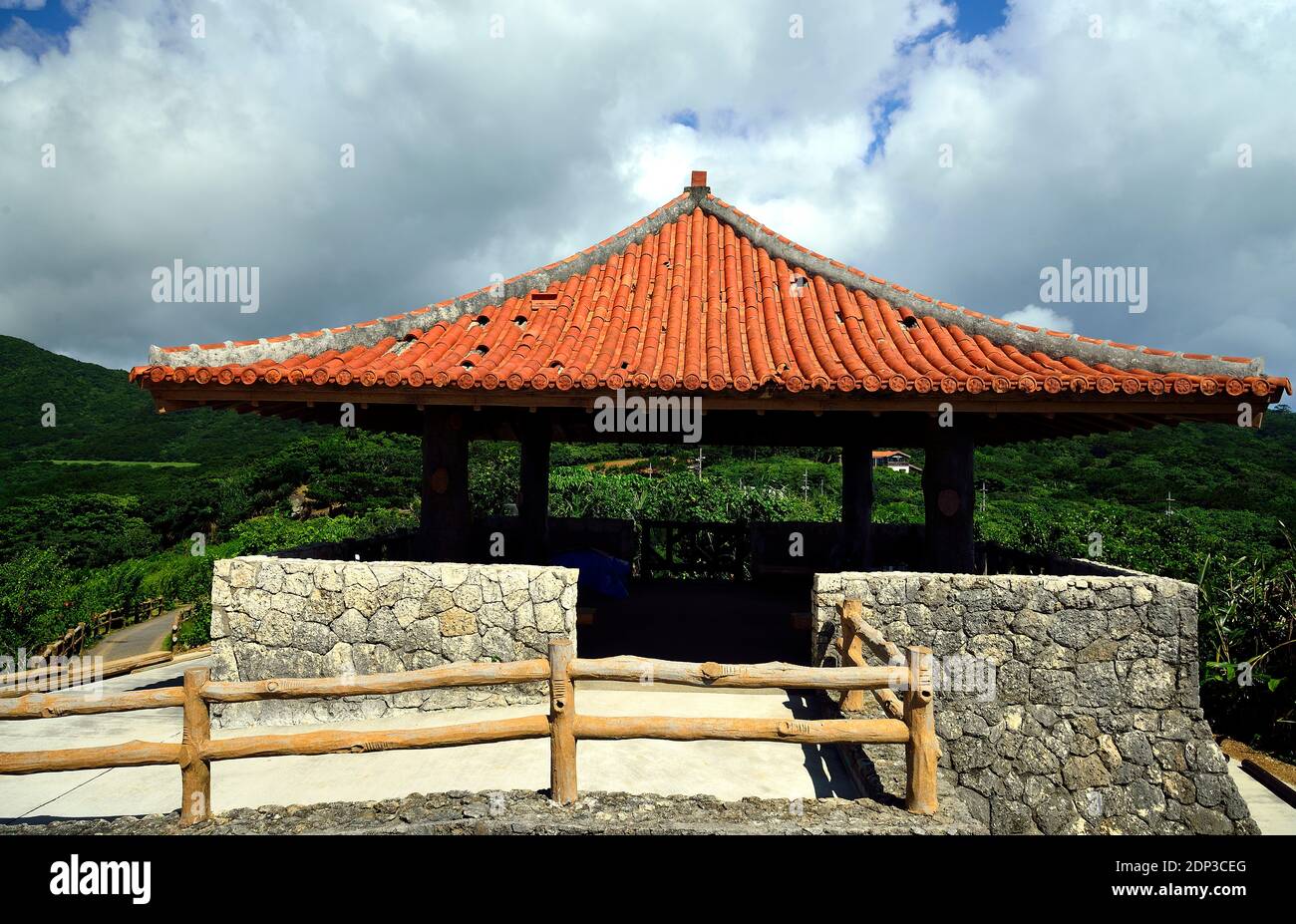 Plataforma de Observación Tamatorizaki, Ishigaki, Islas Yahema, Okinawa, Islas Ryukyu, Japón Foto de stock