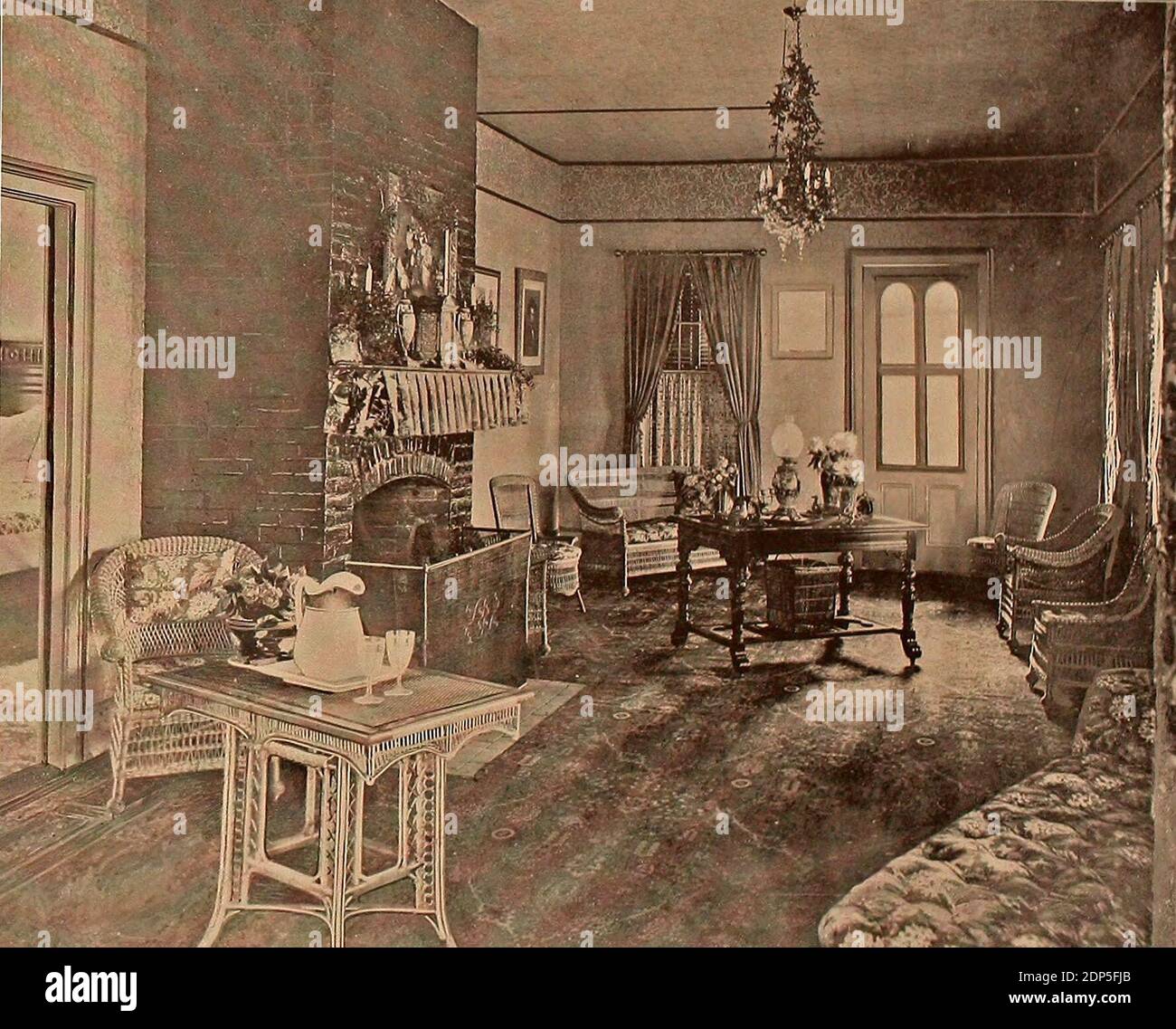 El salón como apareció en el día del General Muerte de Grant Foto de stock