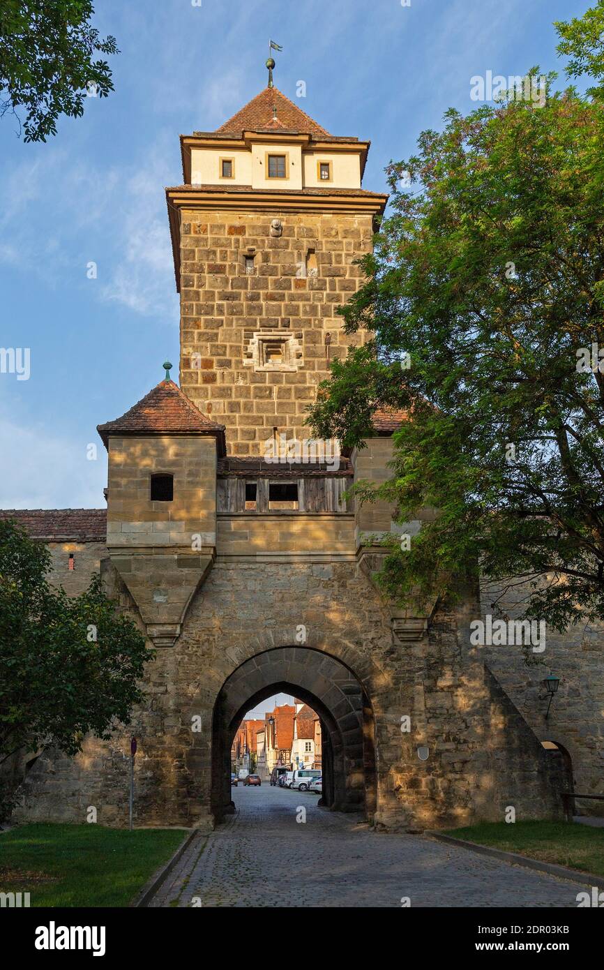 Galgentor, Ciudad Vieja, Rothenburg ob der Tauber, Franconia Media,  Baviera, Alemania Fotografía de stock - Alamy