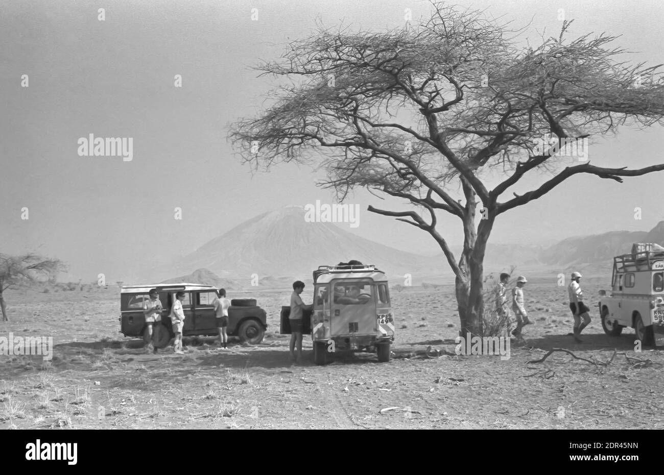 Este es el volcán activo Ol Doinyo Lengai 9711 pies de altura situado cerca del Lago Natron en el valle Rift de Tanzania en África Oriental.conocido por el Maasai como la Montaña de Dios. Lengai ha tenido varias erupciones en 2002,2008 y ha aparecido en varios de los documentales de David Attenborough Foto de stock