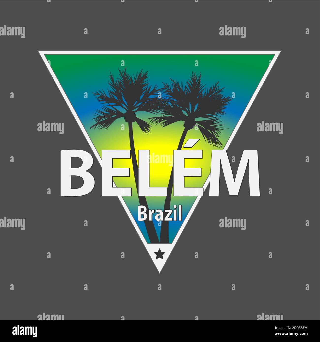 Belem City Brasil Archivo vectorial editable Tee Diseño Ilustración del Vector