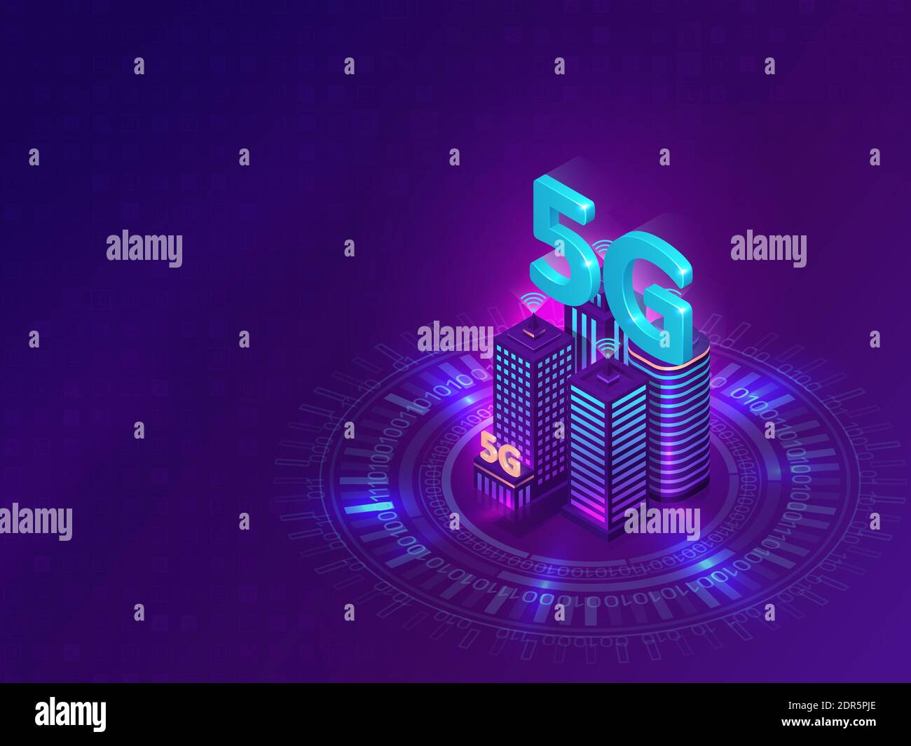 Conexión a Internet de alta velocidad 5G de próxima generación Foto de stock