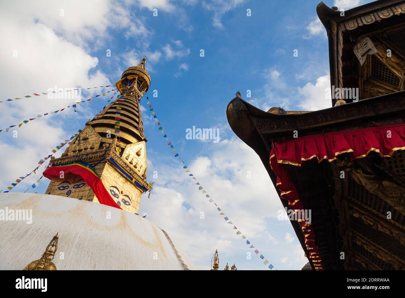 Swayambhu Stupa en Katmandú Nepal Foto de stock
