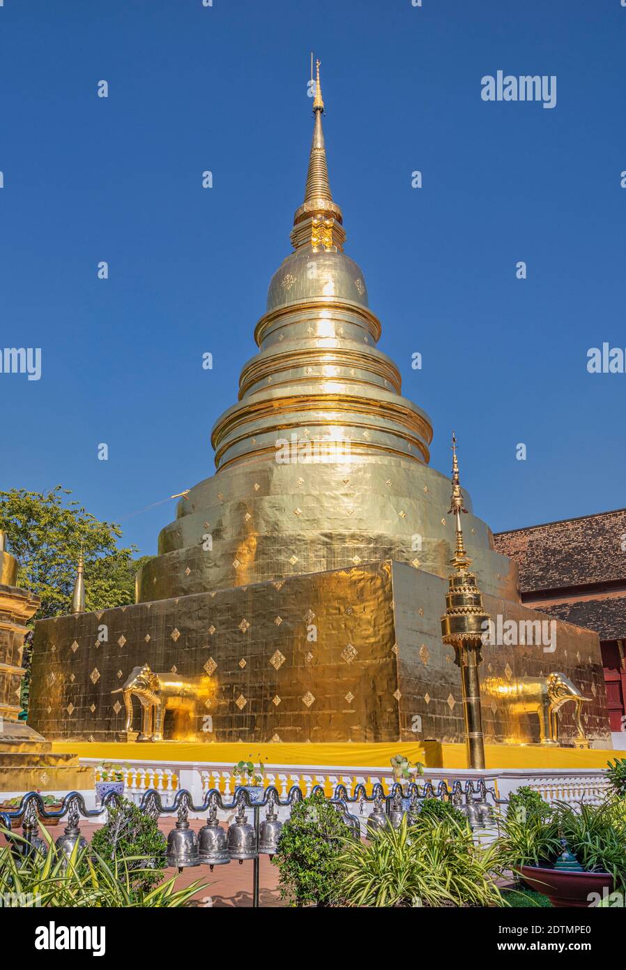 Tailandia, la ciudad de Chiang Mai, el templo Wat Phra Singh Foto de stock