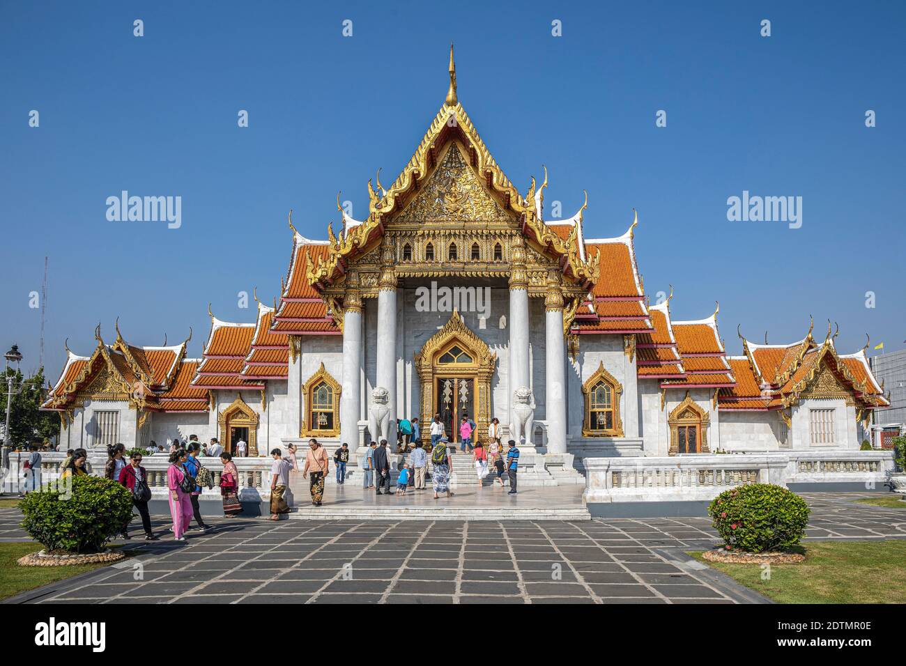 Tailandia, Bangkok City, Templo de Benchamahophit Foto de stock
