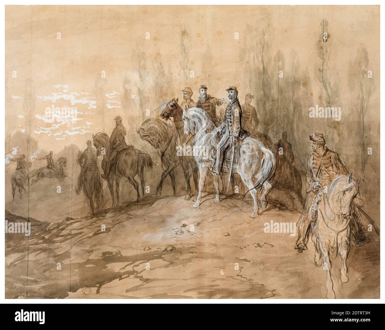 Gustave Doré, episodio de la guerra franco-prusiana, dibujo, antes de 1883 Foto de stock