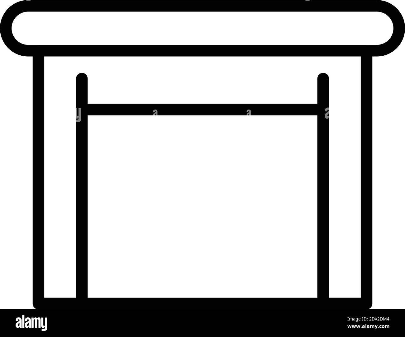 Icono de mesa de madera. Contorno de madera vector icono para diseño web aislado sobre fondo blanco Ilustración del Vector