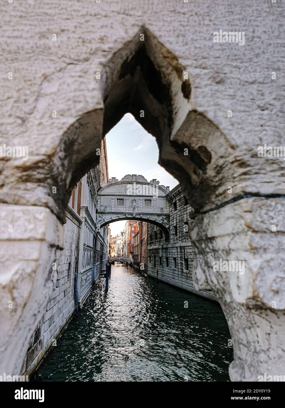 Italia Venecia, ciudad casi vacía de Venecia durante el verano de 2020 con el auge de la pandemia de covid 19 en Italia. Europa Venzia Foto de stock