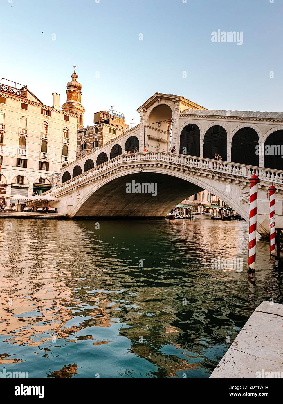 Italia Venecia, ciudad casi vacía de Venecia durante el verano de 2020 con el auge de la pandemia de covid 19 en Italia. Europa Venzia Foto de stock