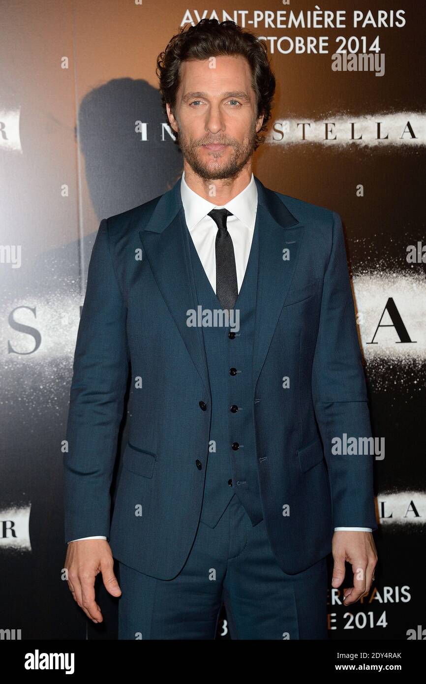 Matthew McConaughey asistió al estreno de Interstellar celebrado en el Grand Rex Cinema de París, Francia, el 31 de octubre de 2014. Fotos de Nicolas Briquet/ABACAPRESS.COM Foto de stock