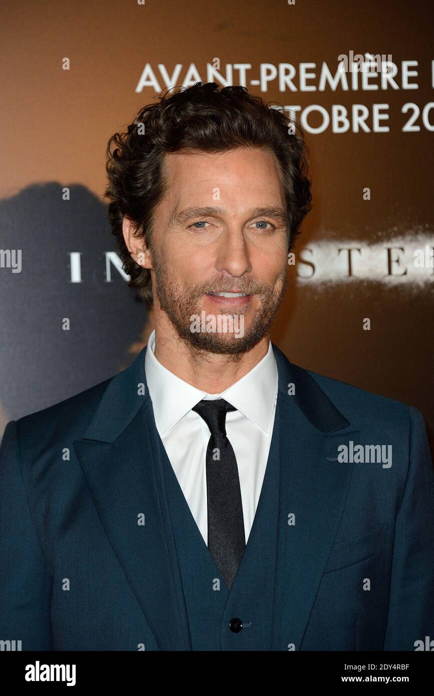 Matthew McConaughey asistió al estreno de Interstellar celebrado en el Grand Rex Cinema de París, Francia, el 31 de octubre de 2014. Fotos de Nicolas Briquet/ABACAPRESS.COM Foto de stock