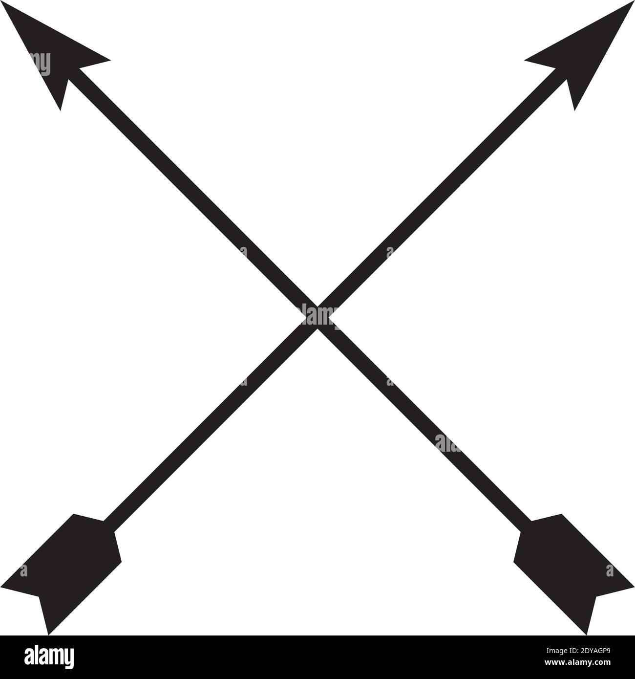 Flechas cruzadas icono diseño de tiro con arco de armas cupido y vintage  Ilustración de vector de tema Imagen Vector de stock - Alamy