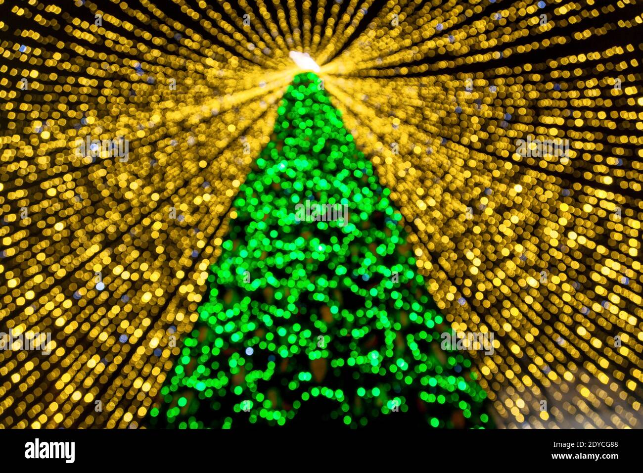 El principal árbol de Navidad de Ucrania en la plaza de Sofía en Kiev. Árbol de Navidad en Kiev Foto de stock