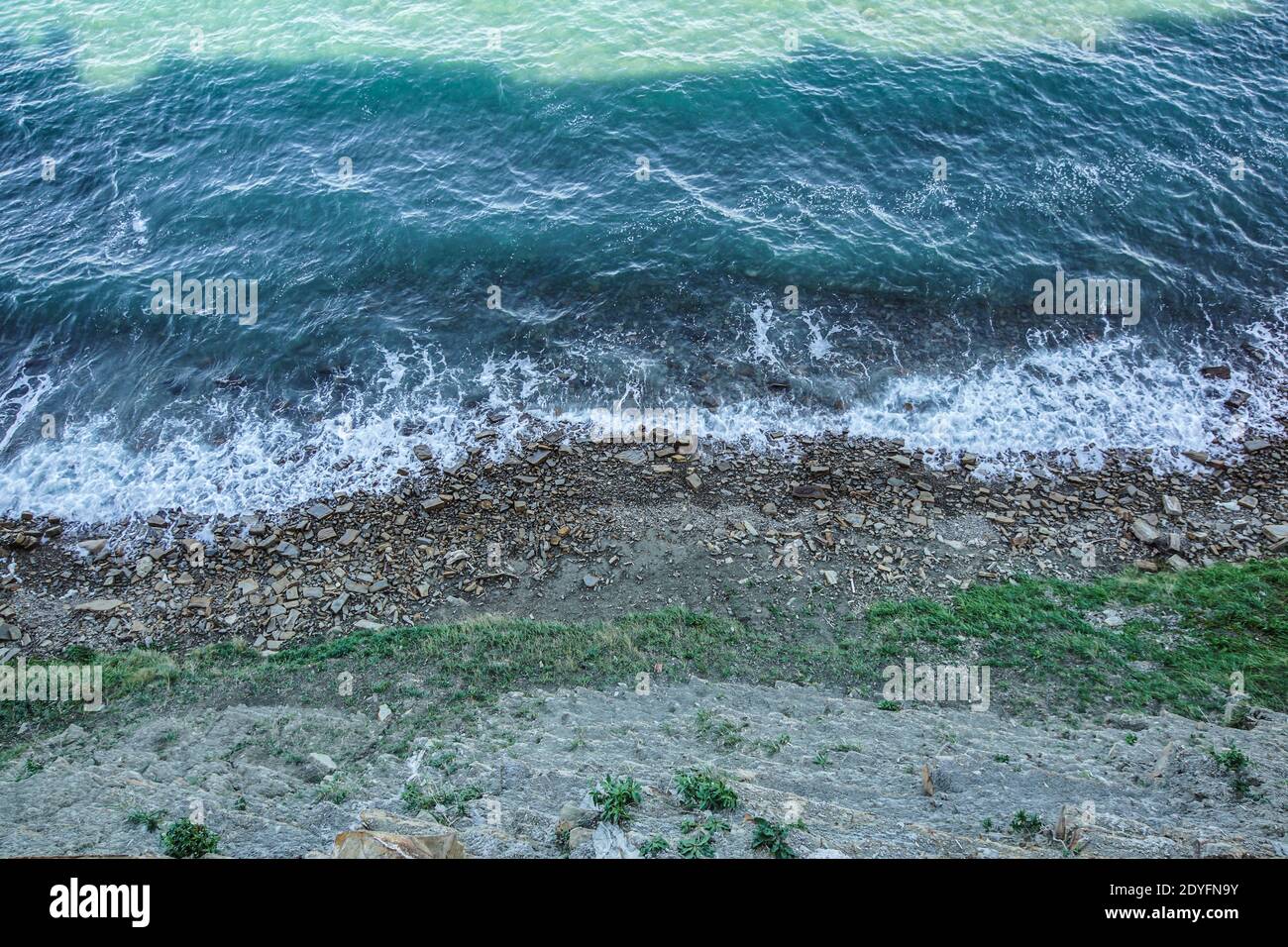Rocas en el océano, visto desde arriba Foto de stock