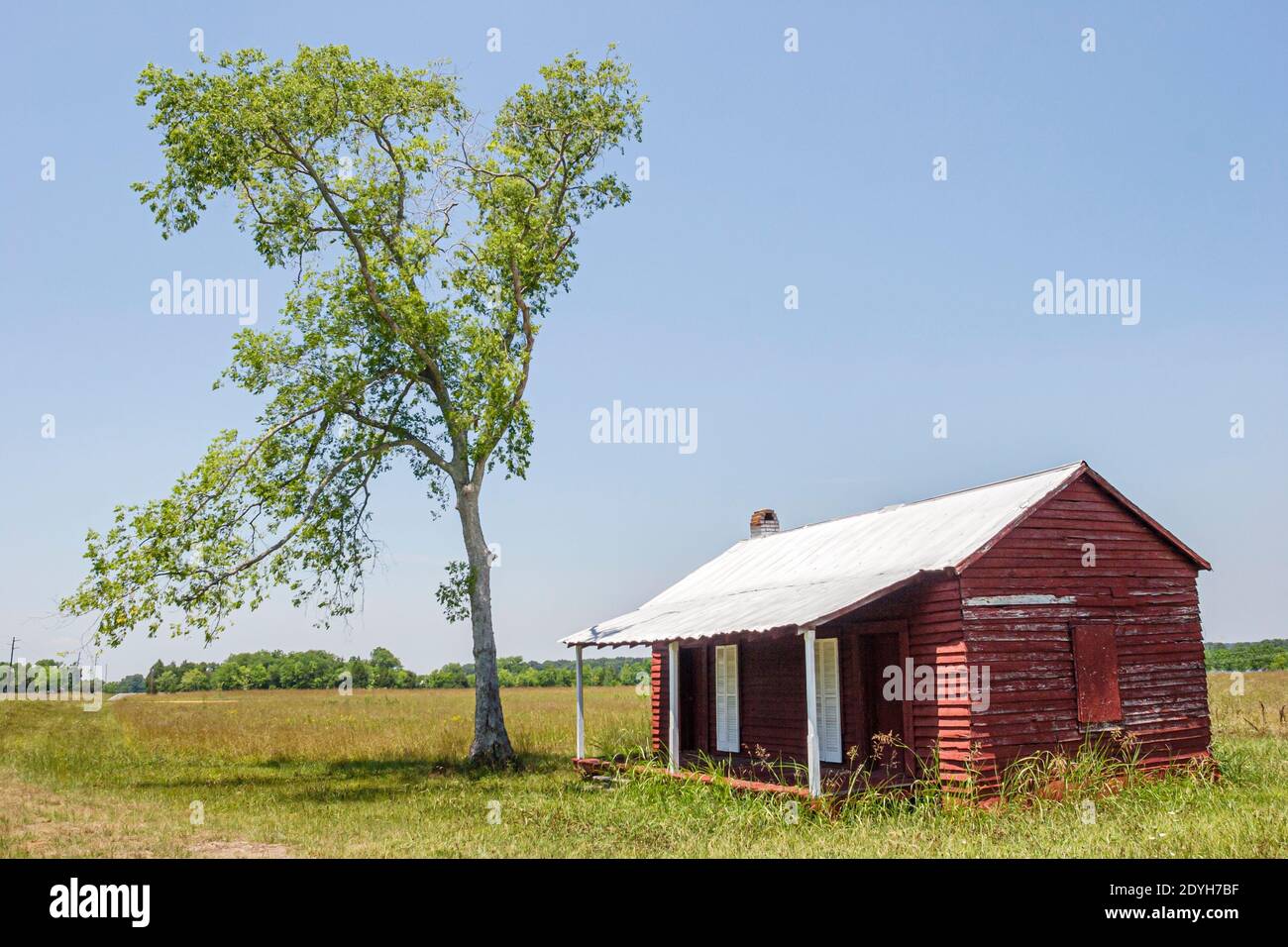 Alabama Marion Black Belt Prairie Region, casa con estructura de madera, Foto de stock