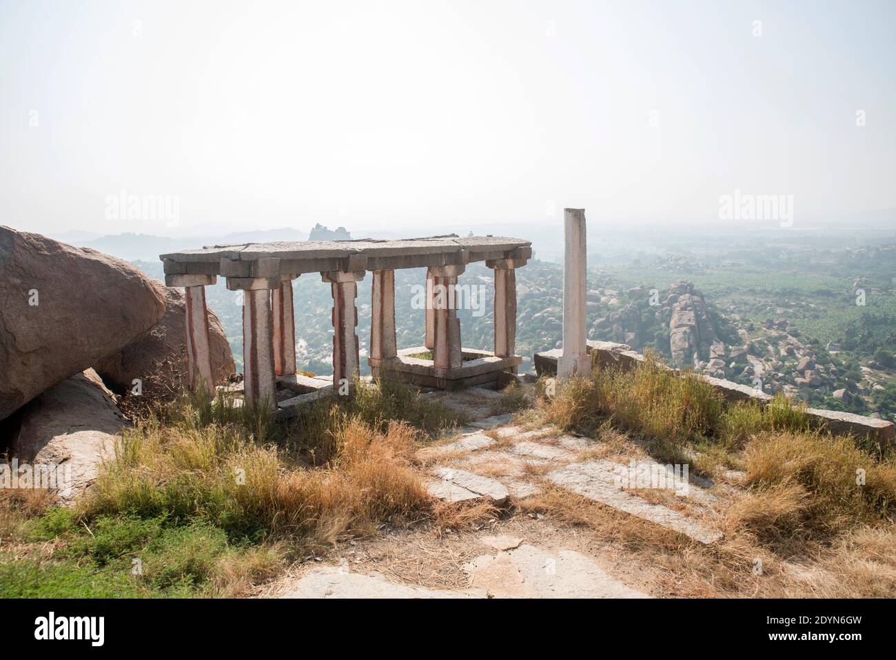 Ruinas de Hampi - Patrimonio de la Humanidad de la UNESCO Foto de stock