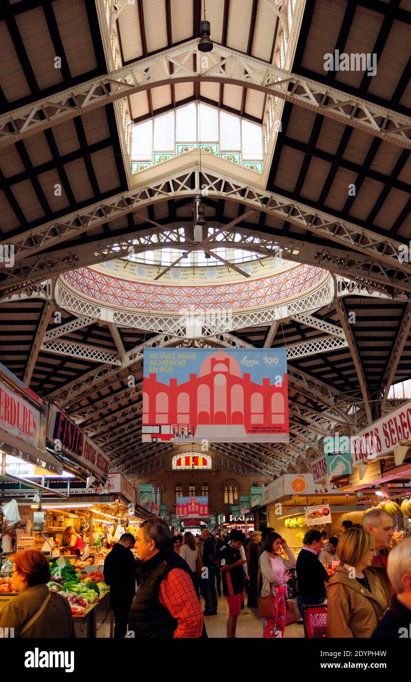 El mercado central, Valencia, España Foto de stock