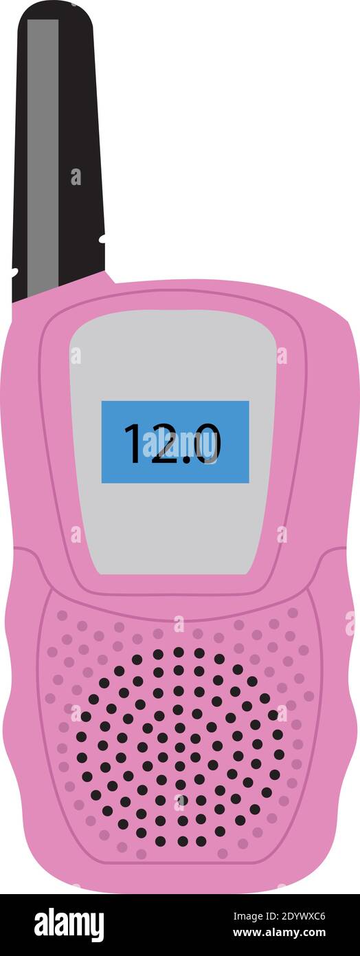 Walkie talkie rosa, ilustración, vector sobre un fondo blanco Imagen Vector  de stock - Alamy