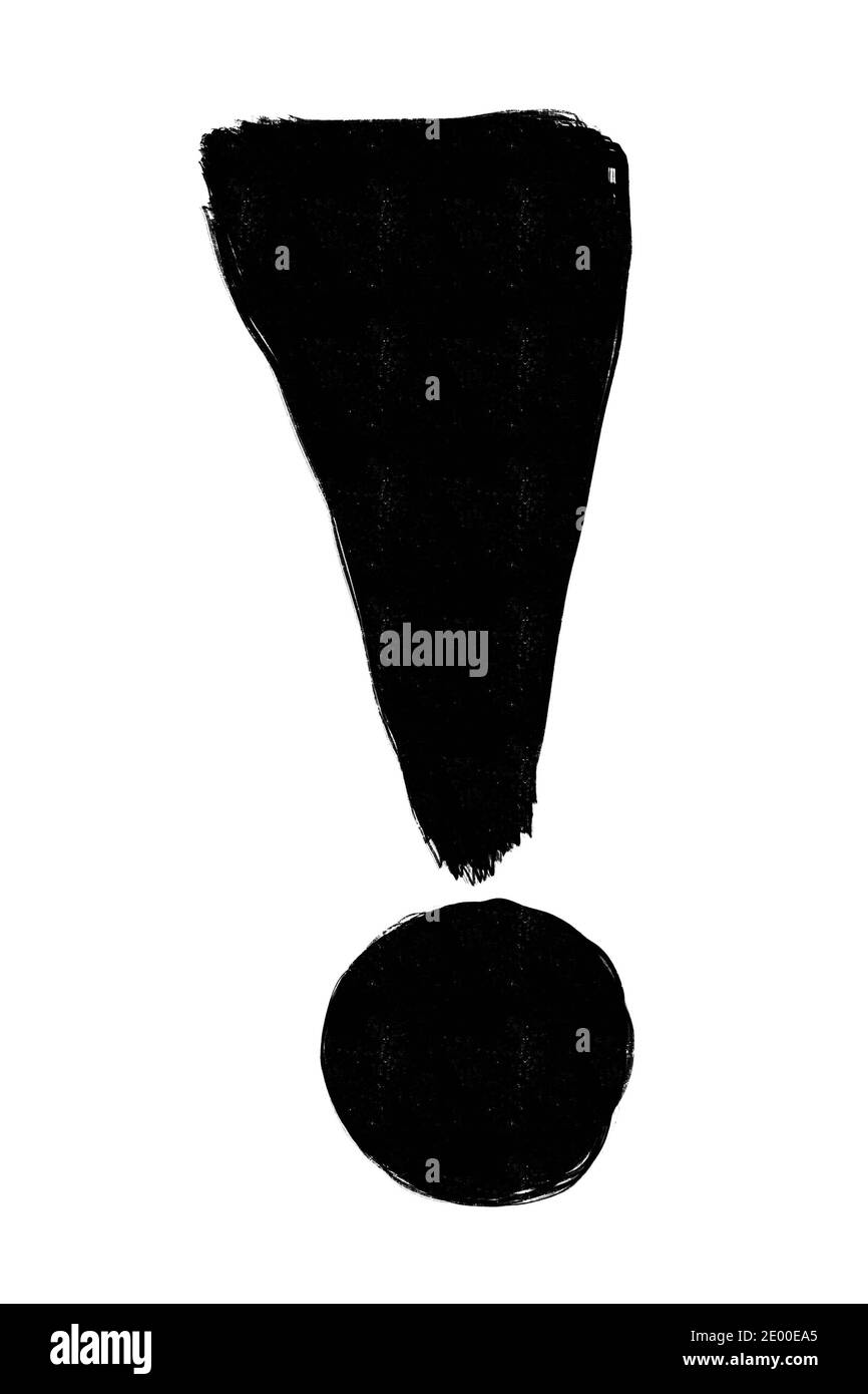 Signo de exclamación símbolo y signo de orden, comando, advertencia y