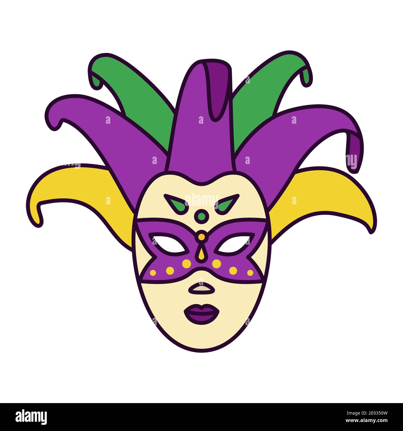Una Máscara De Carnaval En Colores Bonitas Ilustraciones svg