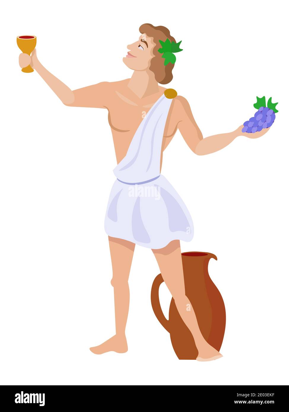 dios Olímpico del vino Dioniso Imagen Vector de stock - Alamy