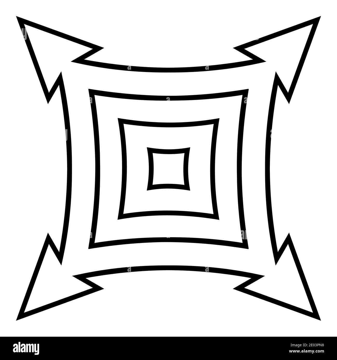 Icono para expandir pantalla completa, vector expandir signo sobre fondo transparente, símbolo negro relleno Ilustración del Vector