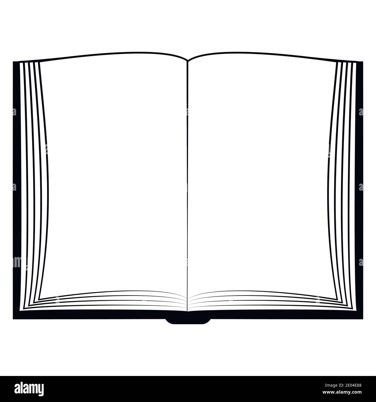 Libro abierto paginas blanco Imágenes vectoriales de stock - Alamy