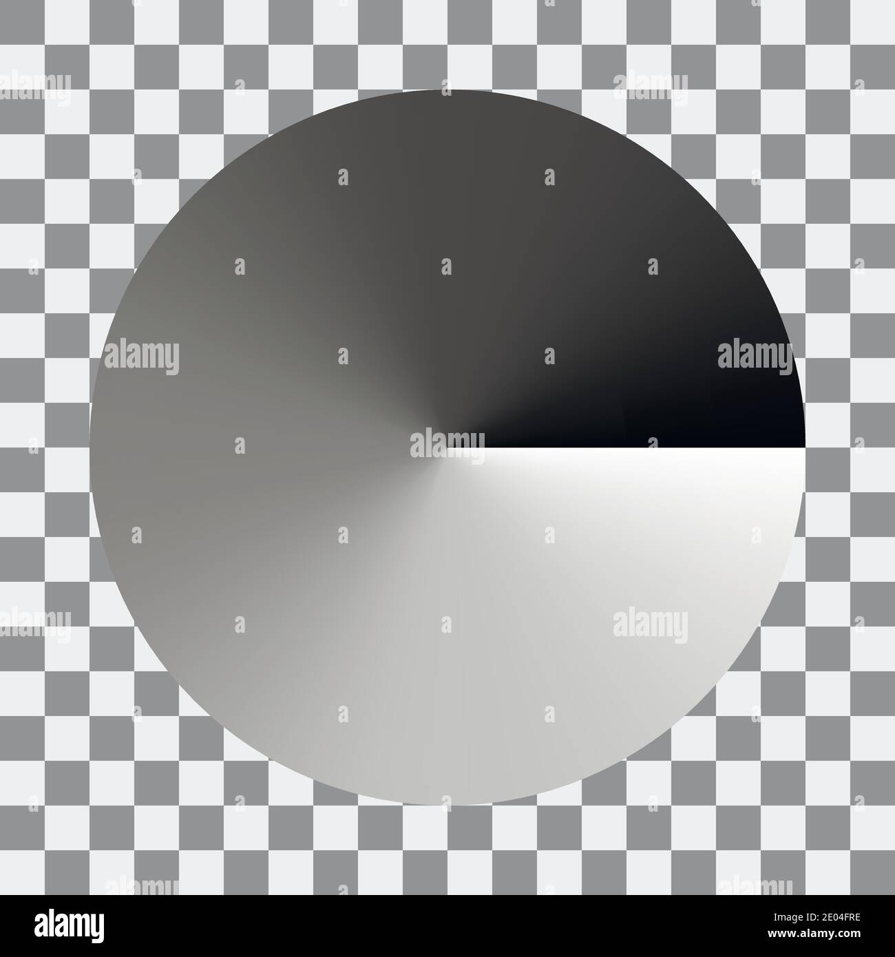 Gradación circular monocromo degradado de color gris de negro a blanco, círculo de patrón de espectro vectorial blanco y negro, gradación de color gris Ilustración del Vector