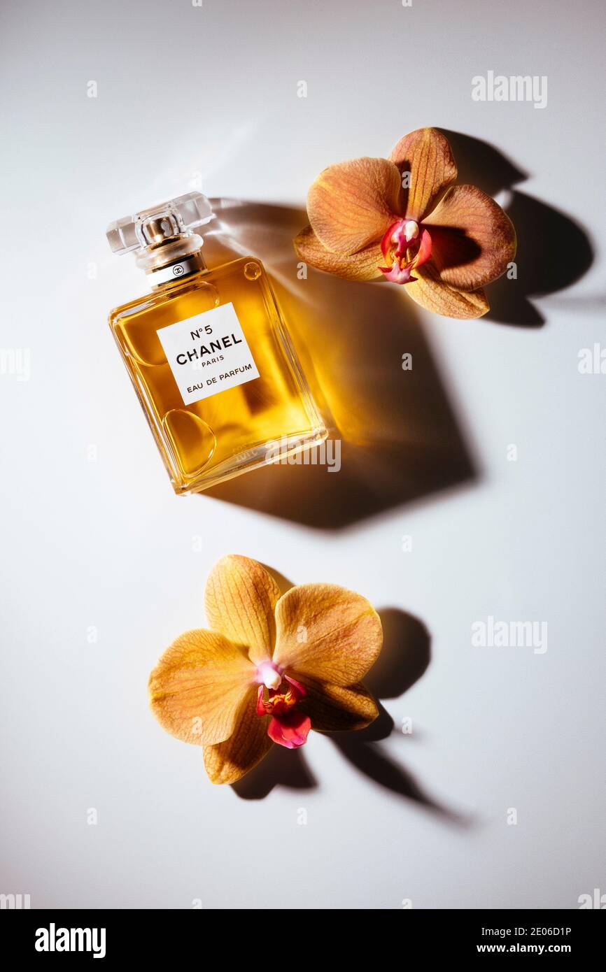 Cada botella del perfume Extrait Chanel no 5, una fragancia traída al  mercado por el diseñador de moda Coco Chanel en 1921, todavía está sellada  herméticamente a mano con una piel dorada.