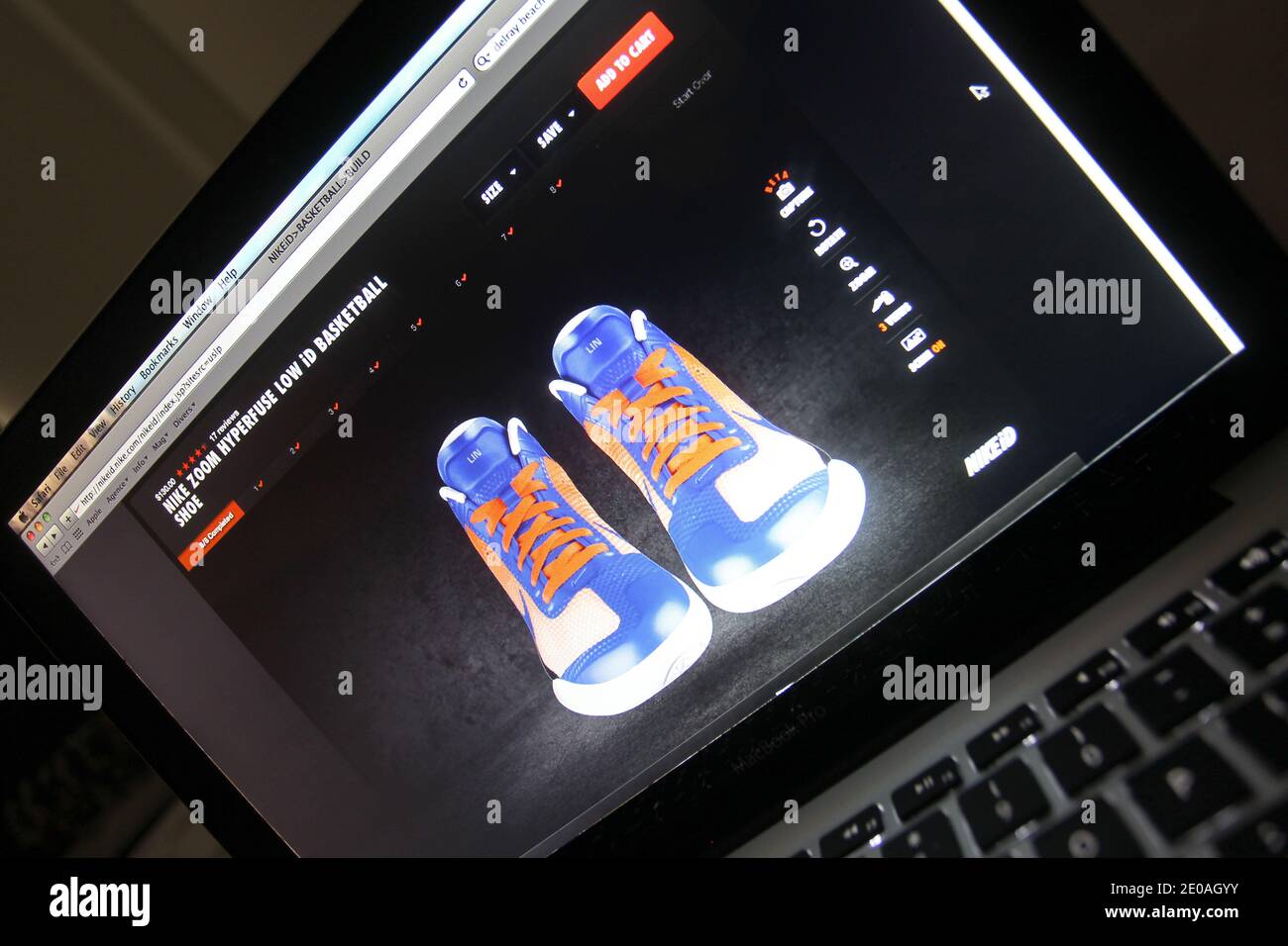 Nike inc. Empieza a vender en su sitio web las zapatillas de baloncesto  Nike Zoom Hyperfuse Low, diseñadas especialmente para los neoyorquinos  Jeremy Lin durante el fin de semana en el que
