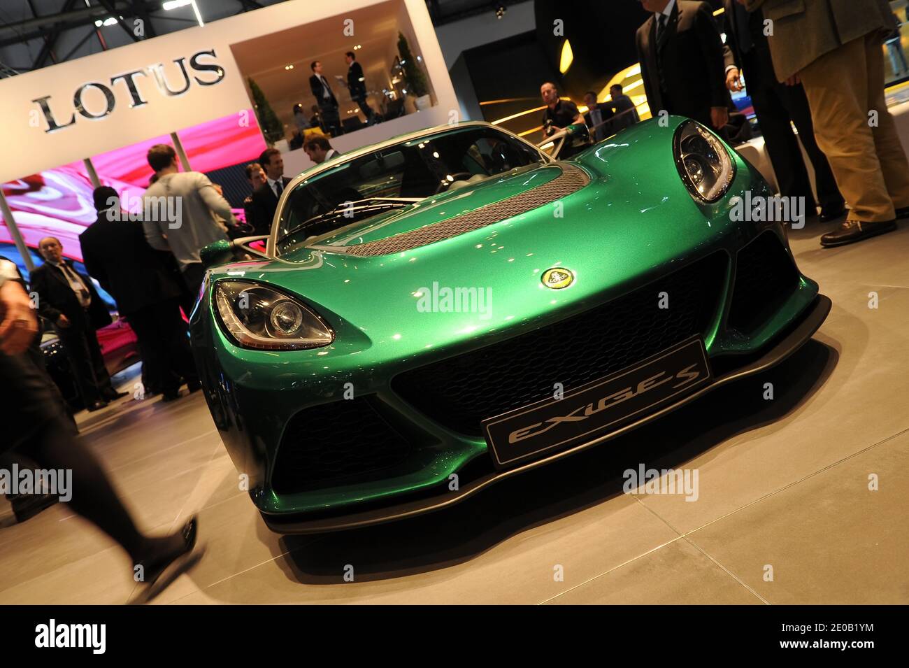 Lotus Exige S en exhibición en el 82º Salón Internacional del automóvil y Accesorios  de Ginebra, Suiza, el 7 de marzo de 2012. Foto de Loona/ABACAPRESS.COM  Fotografía de stock - Alamy