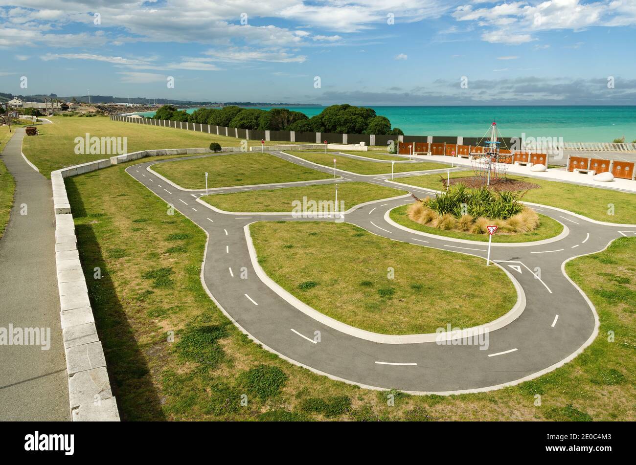 Bike Park en Oamaru Nueva Zelanda Foto de stock