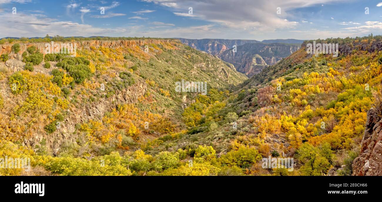 Sycamore Canyon visto desde el lado oeste de Sycamore Point cerca de Sundown, ubicado en Kaibab National Forest, Williams, Arizona Foto de stock