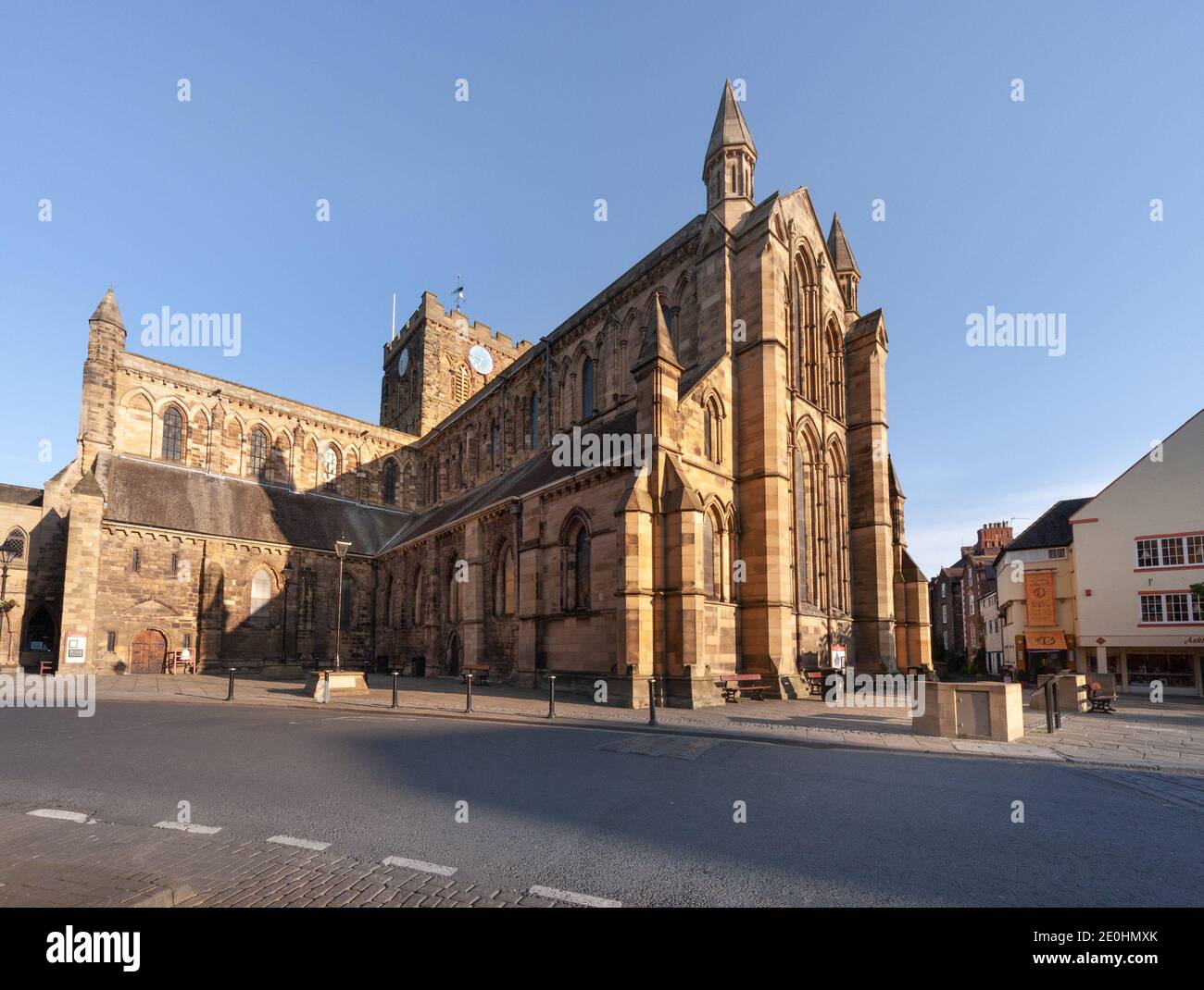 Iglesia de la Abadía de Hexham en Northumberland Foto de stock