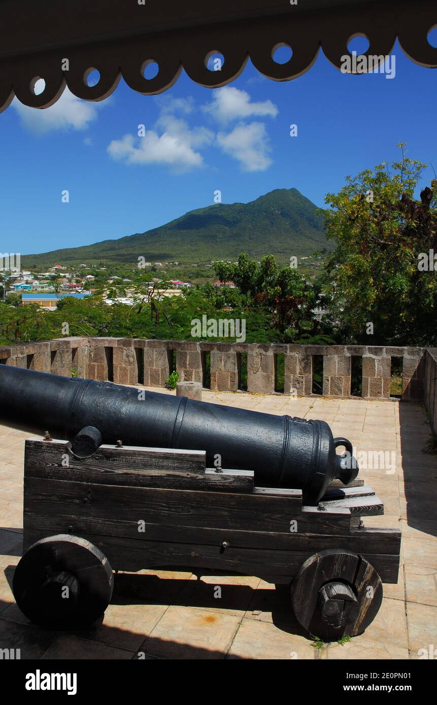 Caribe: Islas de Sotavento: San Cristóbal y Nieves: Nevis: Bath House Hotel y Bath House Foto de stock
