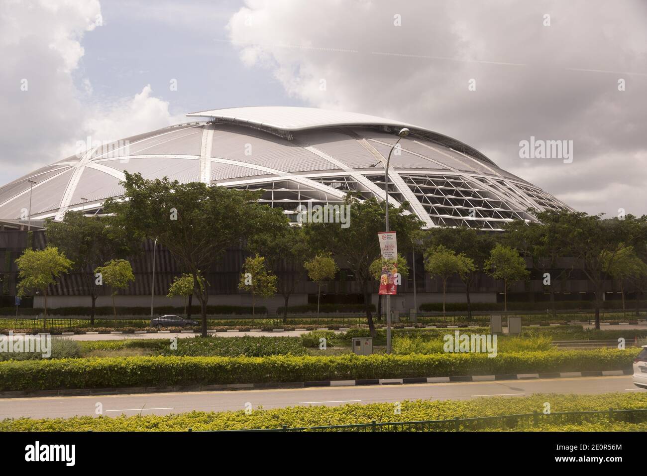 OCBC Aquatic Center en Singapur Foto de stock