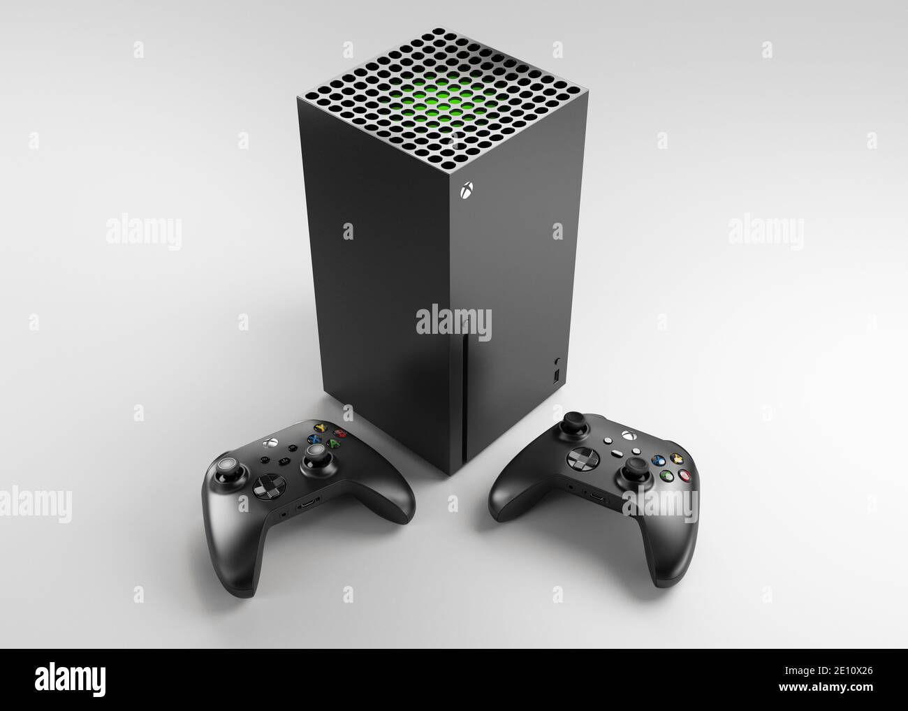 ITALIA - 27 DE DICIEMBRE de 2020: Nuevas consolas de videojuegos: Xbox  serie X negra Fotografía de stock - Alamy