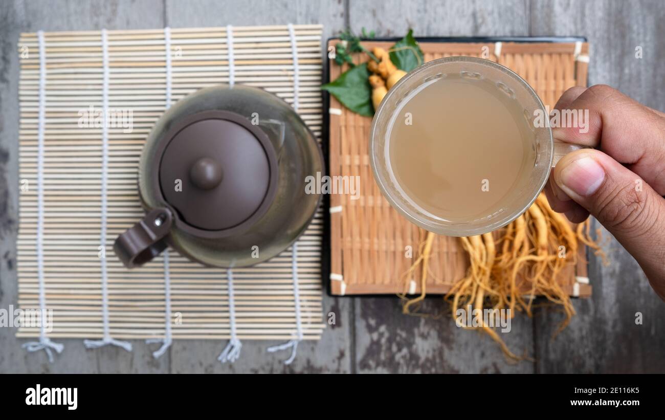 Té de ginseng té blanco taza de té verde, té, comida, té, taza