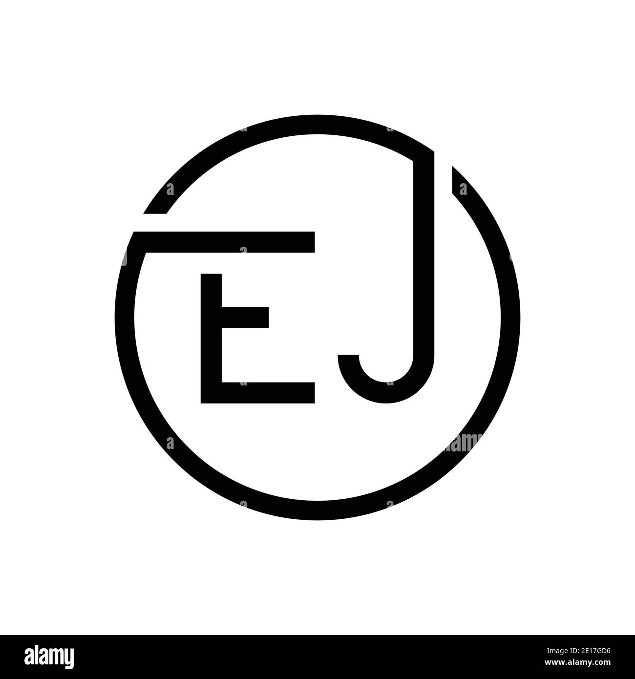 Original EJ Letter Logo Creative Typography Vector Template. Creative ...