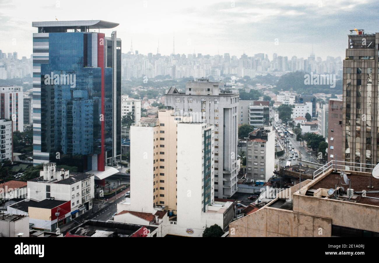 Una vista aérea de la ciudad más grande de Sudamérica, São Paulo