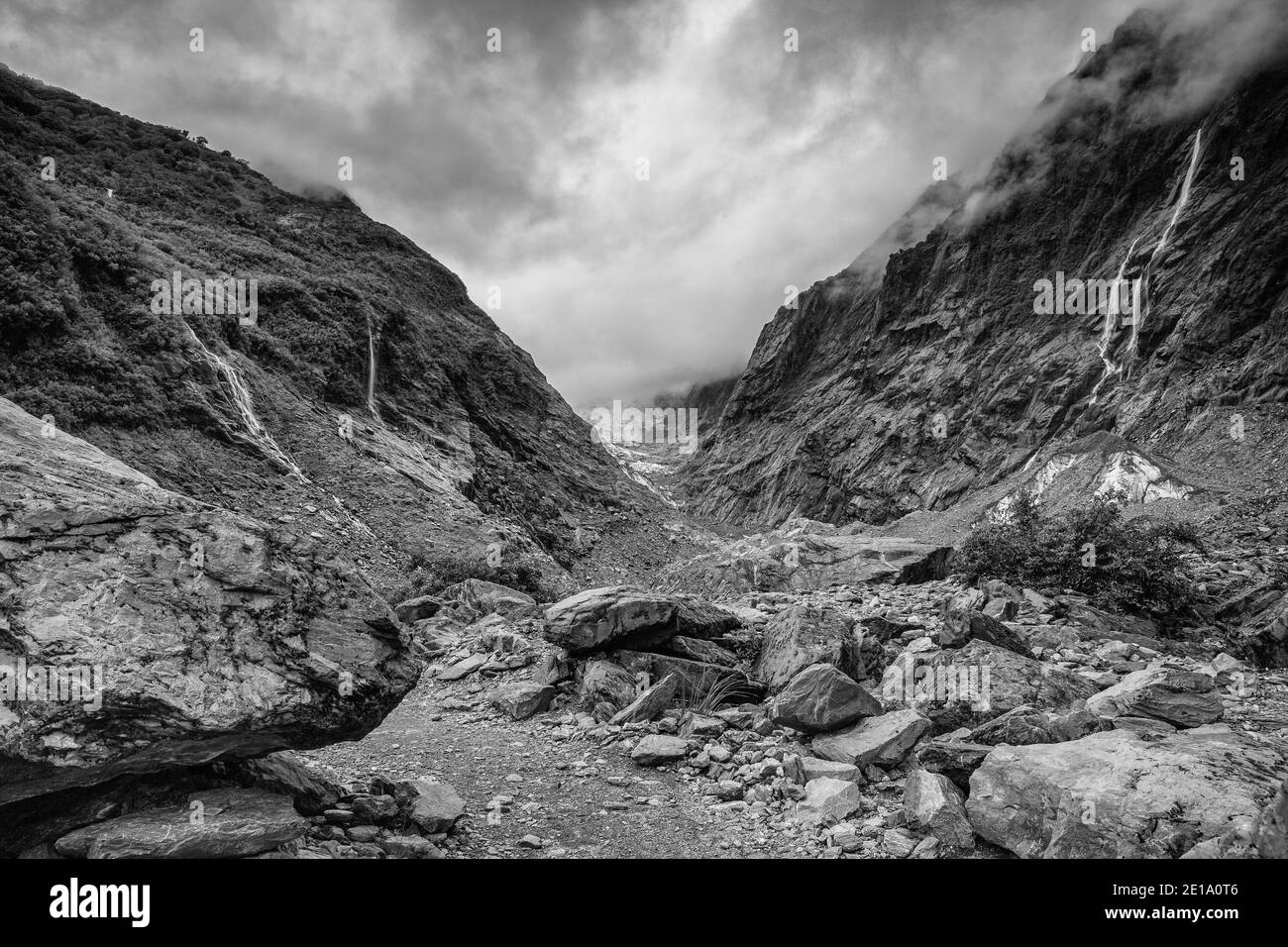 El glaciar Franz Josef, Isla del Sur, Nueva Zelanda Foto de stock