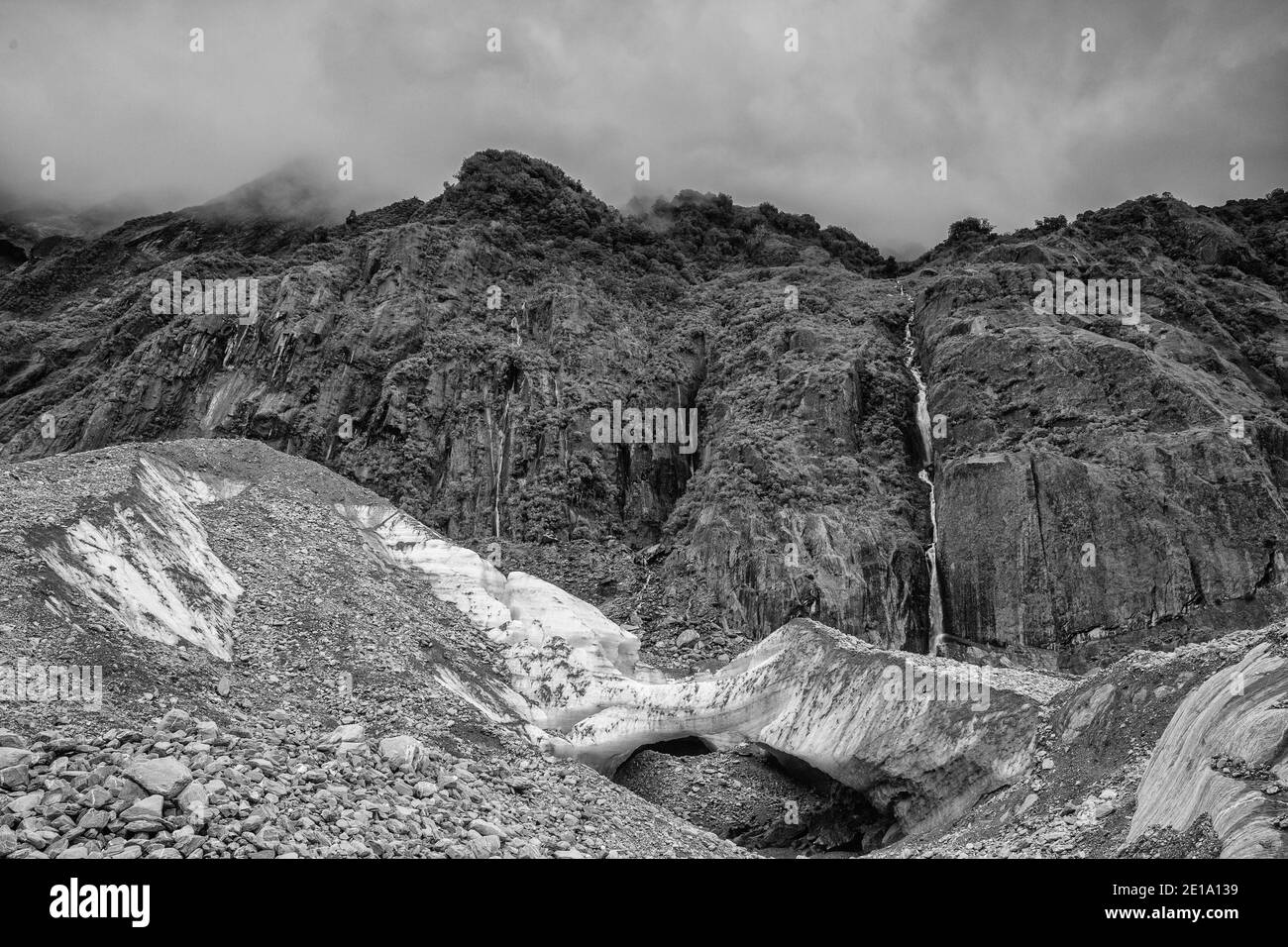 El glaciar Franz Josef, Isla del Sur, Nueva Zelanda Foto de stock