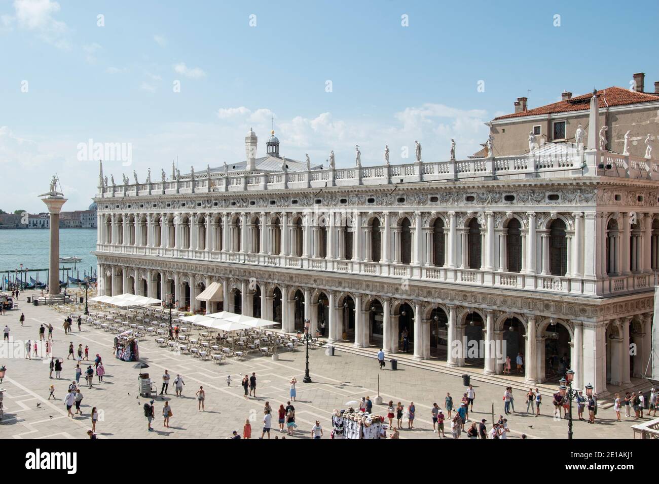 Biblioteca Marciana, en la Piazzetta San Marco en Venecia, Italia, Europa Foto de stock