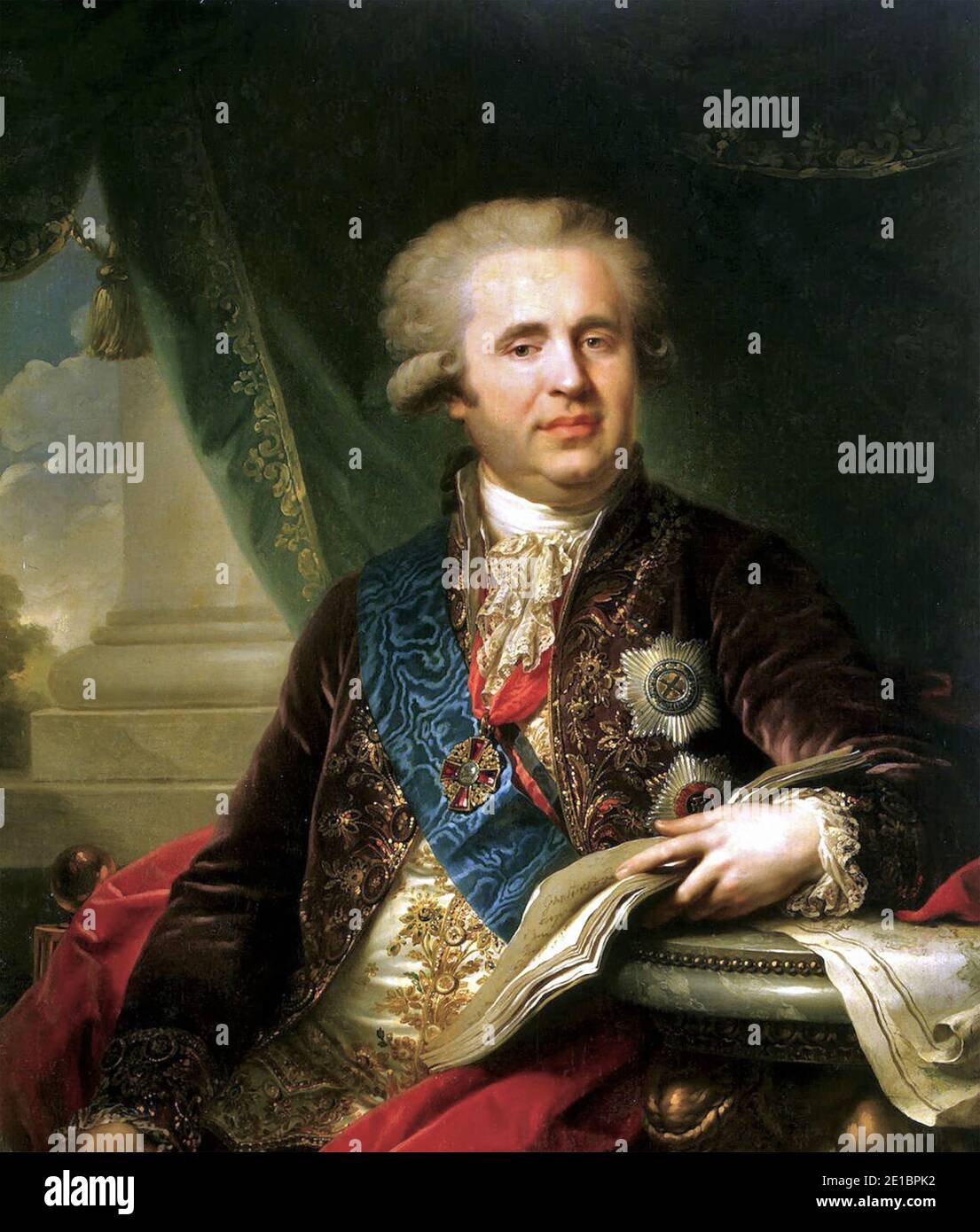 ALEXANDER BEZBORODKO (1747-1799) Gran Canciller del Imperio Ruso y. Asesora de política exterior de Catherine thew Great Foto de stock