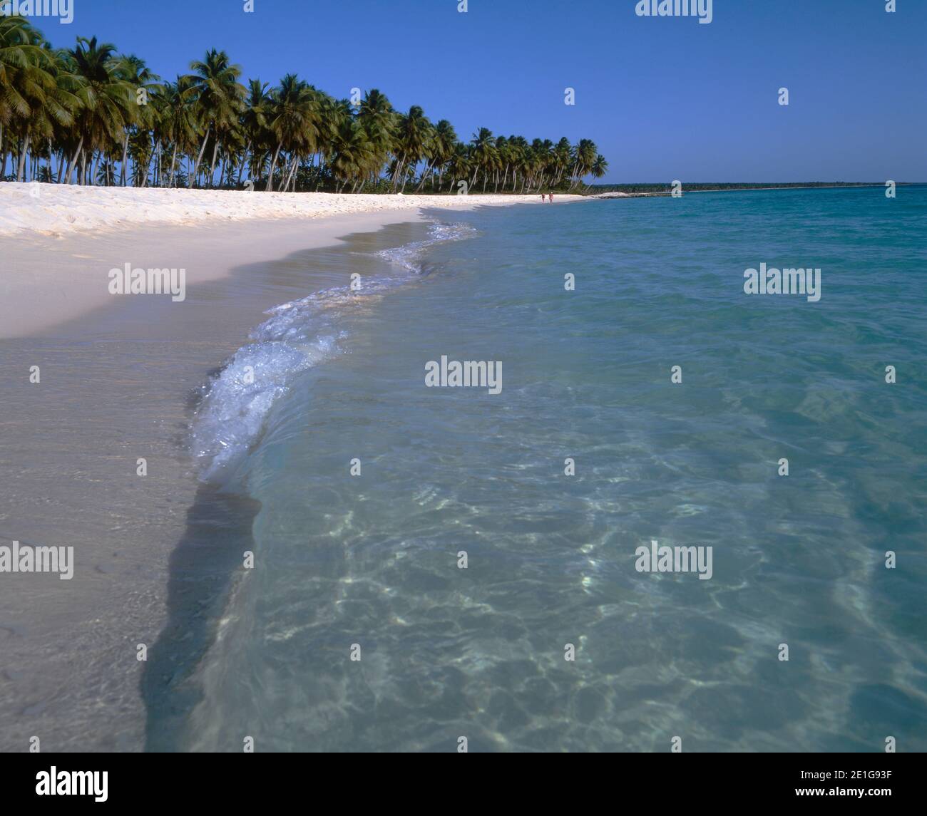 La playa en el Parque Nacional del este en Bayahibe, cerca de la Romana