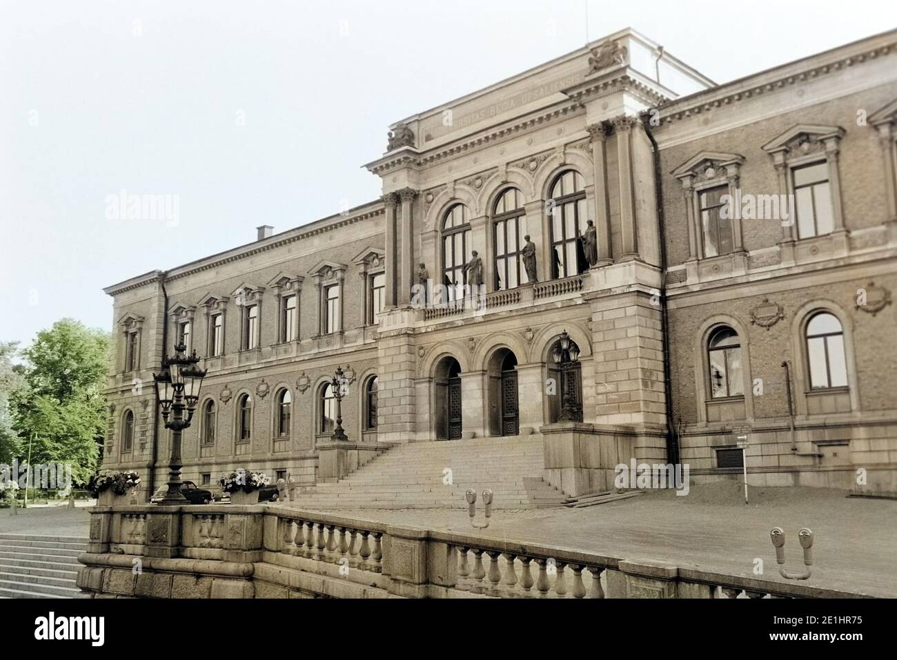Universitätsgebäude zu Uppsala, 1969. El edificio de la Universidad de Uppsala, 1969. Foto de stock