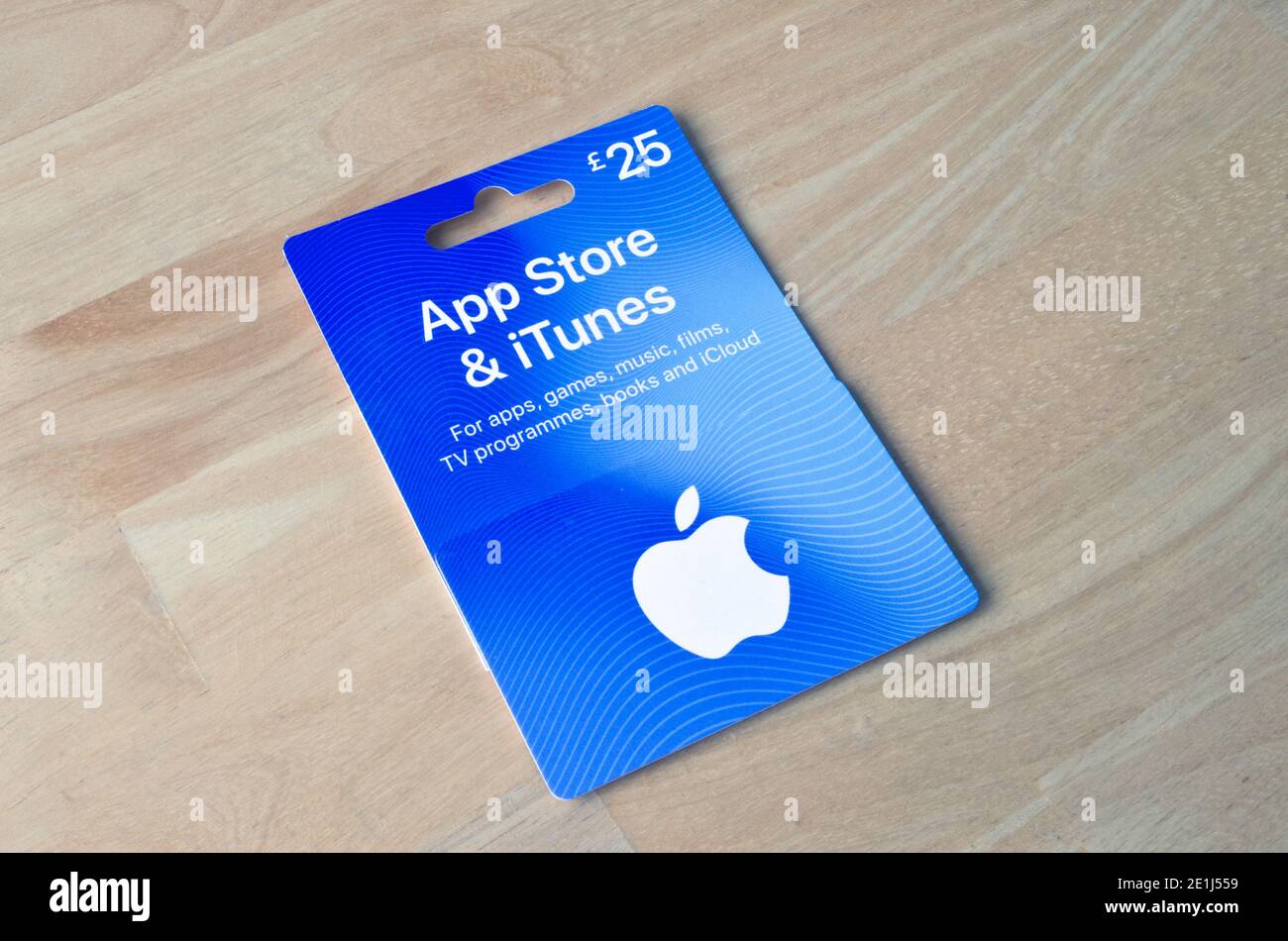 25 Apple App Store y tarjeta de regalo de iTunes, ficha o vale, Reino Unido  Fotografía de stock - Alamy