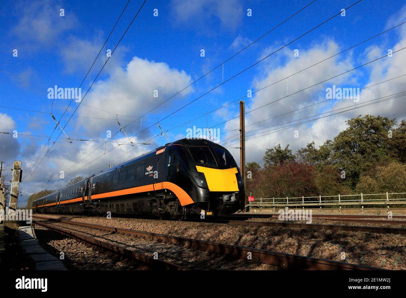 180 clase Zephyr, Grand Central Trains, East Coast Main Line Railway, Peterborough, Cambridgeshire, Inglaterra Foto de stock