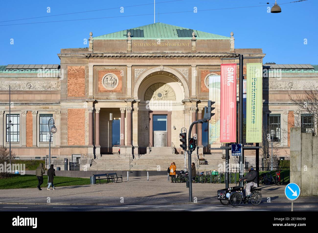 Statens Museum for Kunst (Galería Nacional de Dinamarca), entrada; Copenhague, Dinamarca Foto de stock